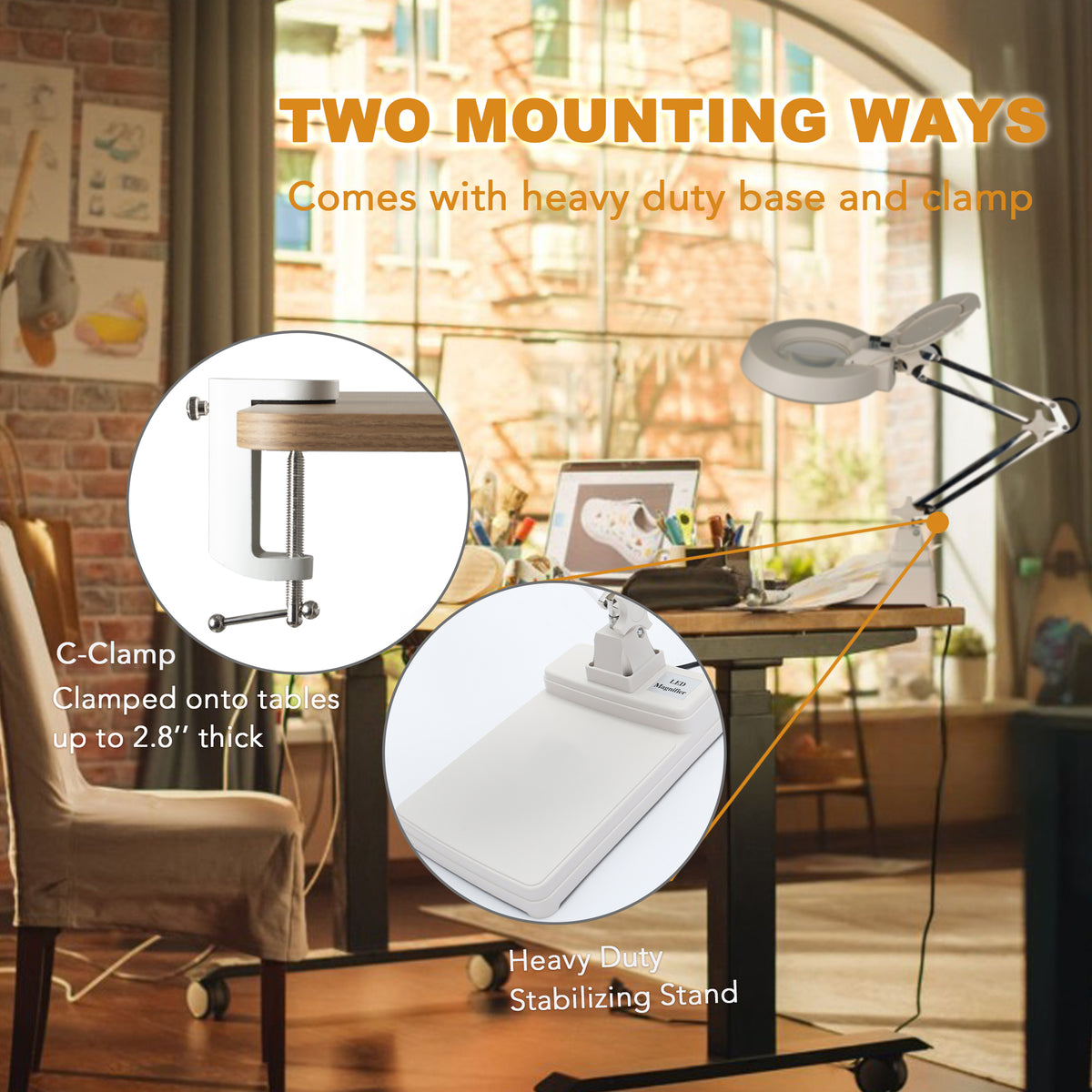 Classic LED Desk Magnifying Lamp