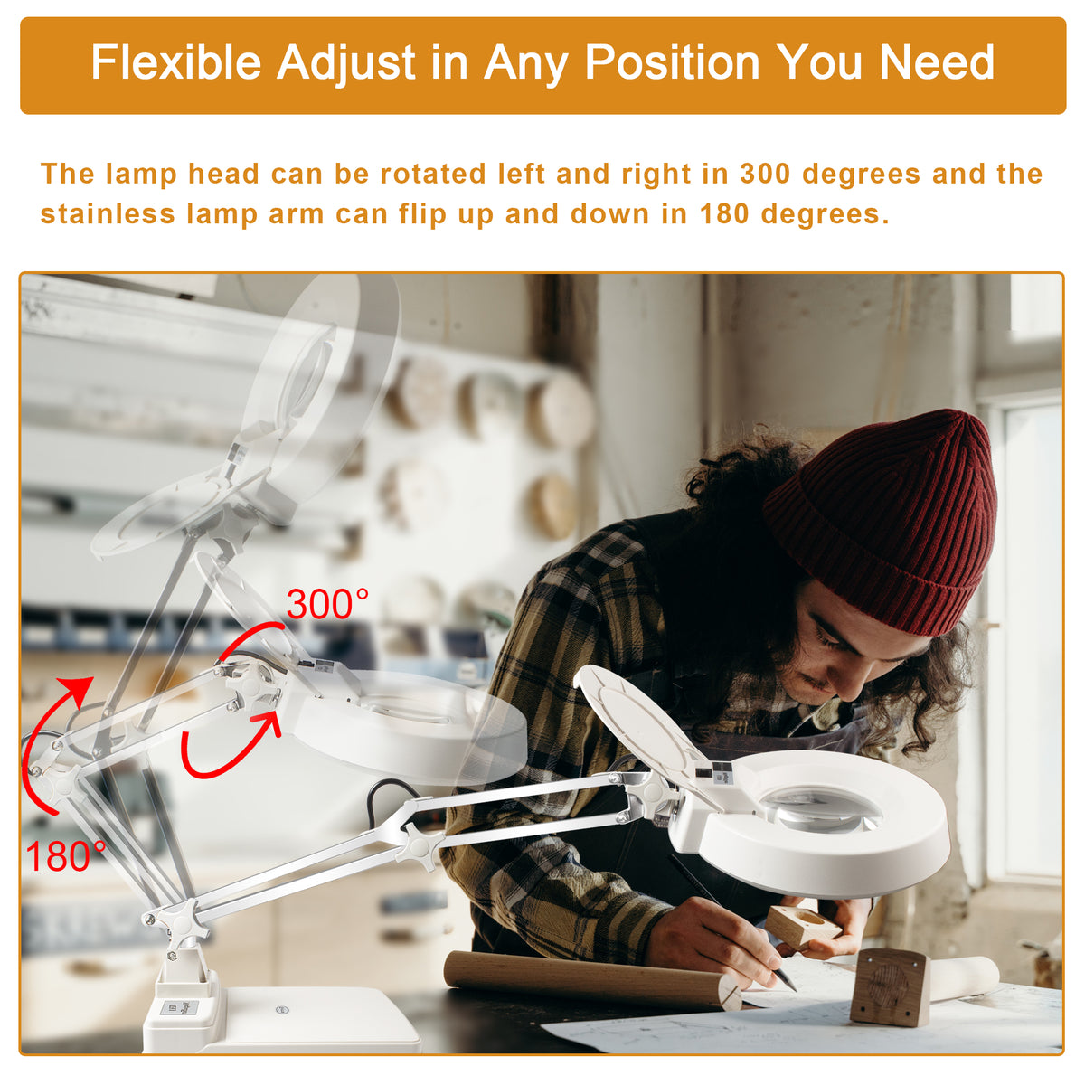 Classic LED Desk Magnifying Lamp