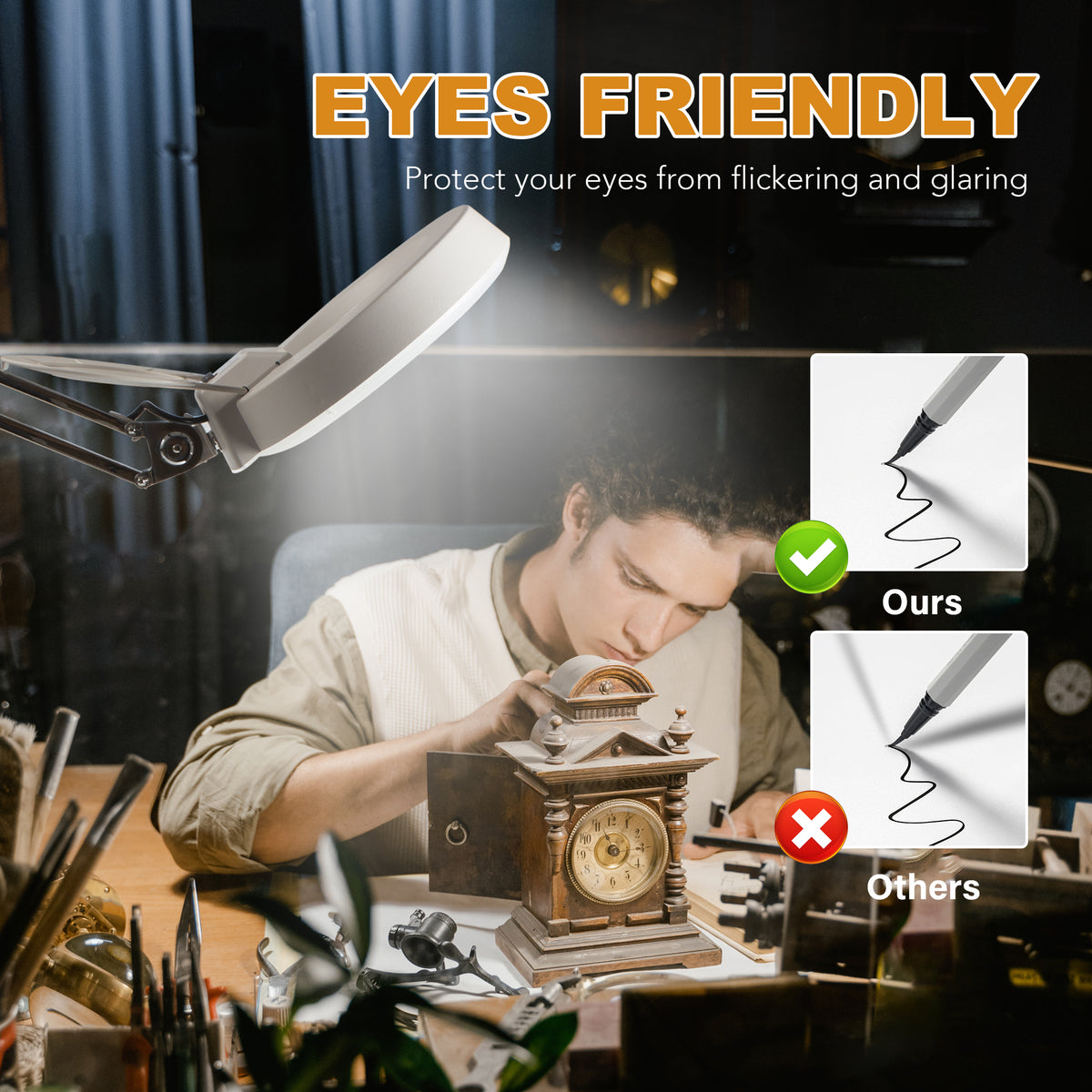 Classic LED Desk Magnifying Lamp