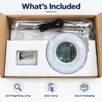 Dimmable LED Clamp Magnifying Lamp