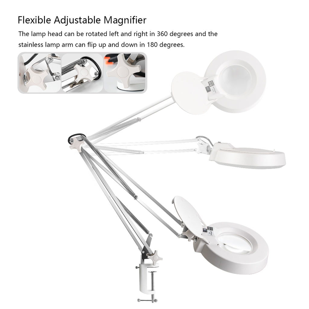 GNX-11 adjustable magnifying lamp head and swing arm